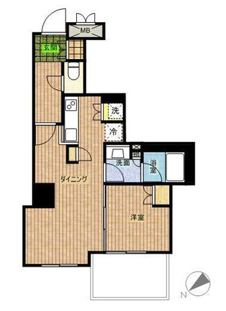 レジディアタワー目黒不動前の物件間取画像